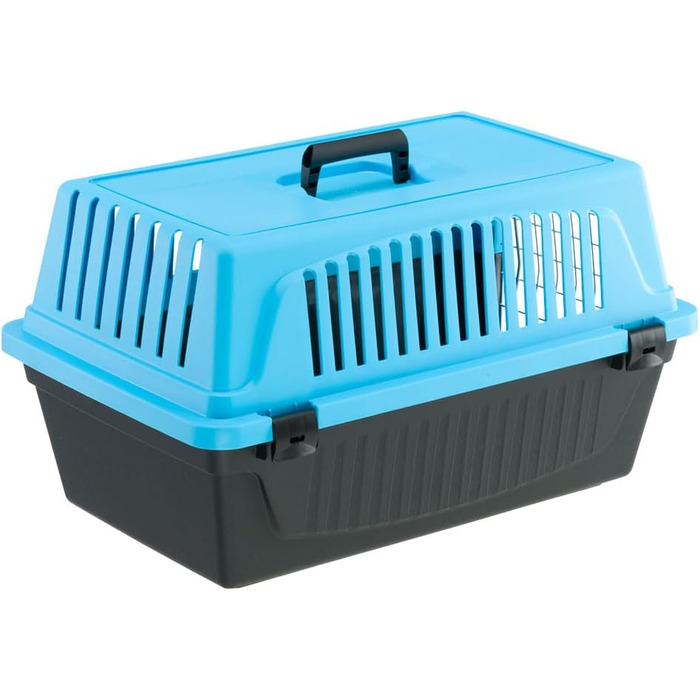Транспортний бокс Ferplast Atlas 10 EL для собак та котів до 5 кг, блакитний, 32.5x48x29 см