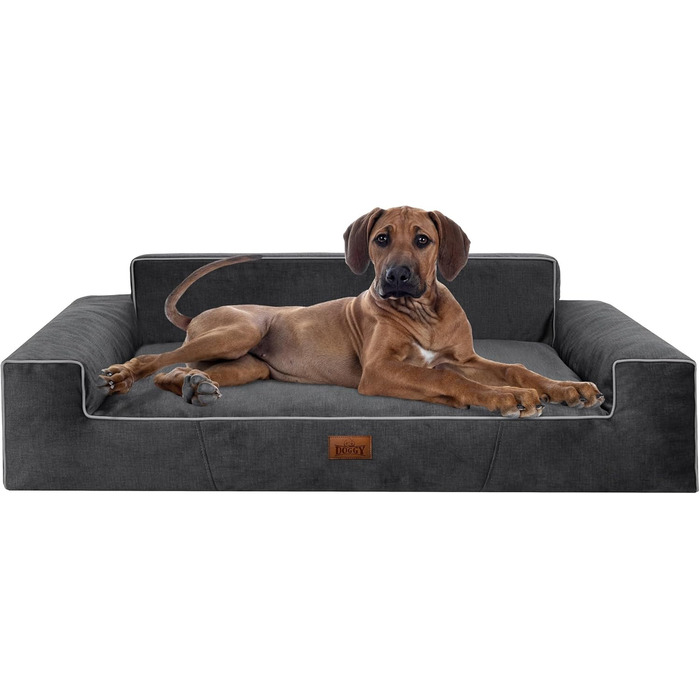 М'яке ліжко для собак, лежанка для тварин, коричнева, 98 x 66 см (Fancy, XL)