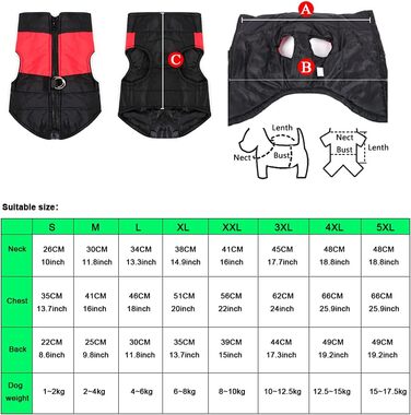 Зимовий теплий одяг для собак Ectkuee: водонепроникний пуховик для собак (рожевий, L)