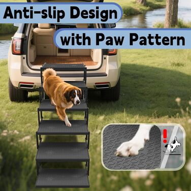 Рампа для собак у машину, складана, до 80 кг (6 сходинок)