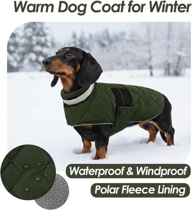 Зимовий теплий одяг для собак середнього розміру, водонепроникний флісовий одяг, куртка для собак з отвором для шлейки, відбиваючий зимовий одяг, в клітинку, зелений, розмір M