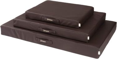 JAMAXX® Преміум подушка для собак, лежанка для собак, канва, ортопедична, memory foam, середні породи, вінтажна канва, матрац PDB1017 M, 90x70/65 см, коричневий