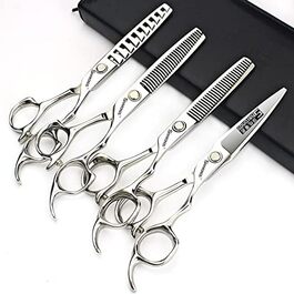 Професійний набір перукарських ножиць 6 дюймів, нержавіюча сталь, багатофункціональний (3 шт. та 4 шт.)