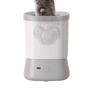 Автоматичний мийка лап для собак 2-в-1: для дому, подорожей, прогулянок. Сірий колір