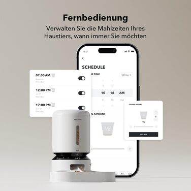 Автоматична годівниця для котів і собак PETLIBRO 5L з 1080P WiFi-камерою, 2 миски, керування через додаток, нічне бачення, сенсор низького корму, до 10 годувань