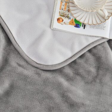 Водонепроникний плед 152x203 см для дорослих, собак, котів, захист меблів, сірий/світло-сірий