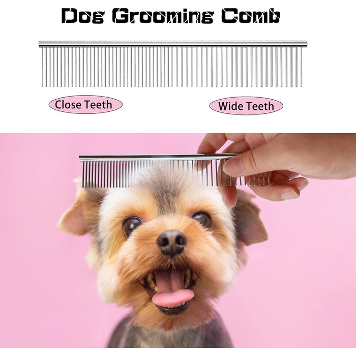 Набір для грумінгу собак 5 в 1: професійні ножиці для грумінгу з безпечними закругленими кінцями, срібні