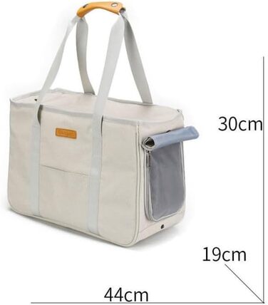 Сумка для тварин Bebeibon на одне плече, велика, світло-бежева