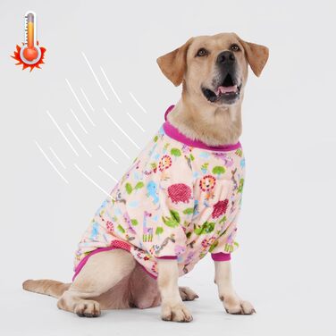 Теплий зимовий пуловер LovinPet для собак Бульдога, рожевий XX-Large. Зимовий одяг для тварин, комфортний фланелевий халат, одяг для собак на осінь та зиму