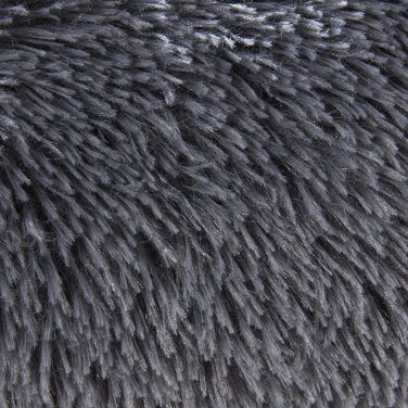 Кругле плюшеве ліжко Sleepdown для собак та котів, заспокійливе, суперм'яке, Donut-ліжко, антиковзаюча підставка, можна прати в машині, розмір M, 60 x 60 x 20 см, антрацит