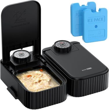 Автоматичний дозатор корму для котів та собак з таймером: 700 мл, 48 годин, свіжий корм, ABS пластик