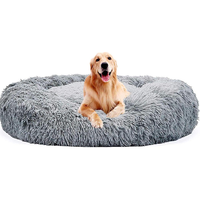 М'яке ліжко для собак, корзина-донатик, тепле та зручне ліжко-печеринка для великих собак, XXL, 100 см