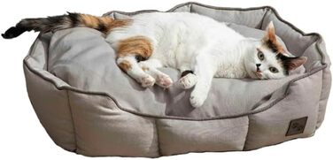 Килимок для кота та собаки, 40x60x17 см, сірий, знімний чохол, миючий, English Home