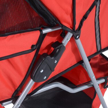 Візок для собак і котів PawHut, червоний, прогулянковий, складаний, Pet Stroller