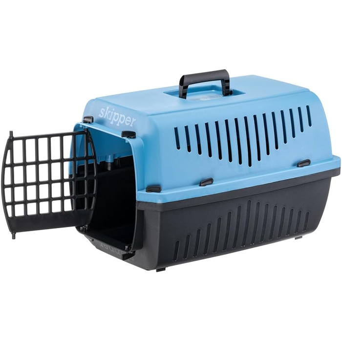 Переноска для кота та собаки Ferplast SKIPPER 3, 62x41x38 см, пластик, блакитна