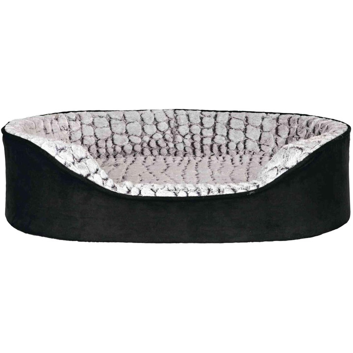 TRIXIE ортопедичне ліжко для собак Vital Lino 60×45 см чорне/сіре, з Memory Foam, для середніх порід, підтримка суглобів