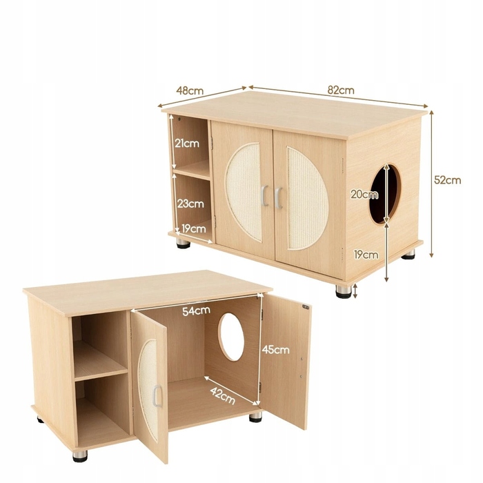 Будиночок-накладка на лоток для котів, 82 x 48 x 52 см