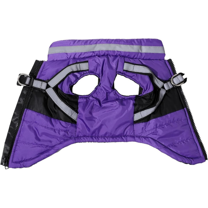 Водонепроникна куртка для собак на зиму, для малих та середніх порід, з кріпленням для повідка, для французьких бульдогів (Хакі, L)