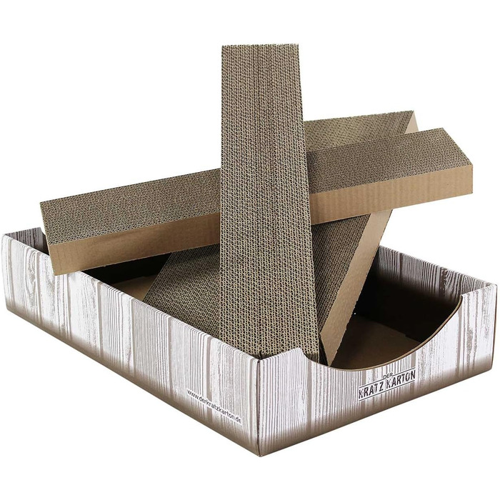 Котячий будиночок-ігрова панель Kratzmöbel 2.0 XXL | Ігровий когтеточка з гофрокартону та котячої м'яти | 34 x 56 x 12 см