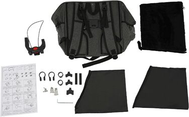 Корзина для собак на велосипед 2-в-1, сіра: зручна та безпечна переноска для тварин