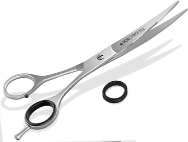 Ножиці для стрижки шерсті собак, вигнуті, 8 дюймів, мікрозубчасті