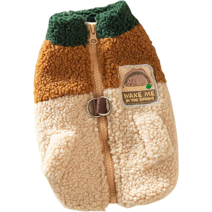 Теплий жилет для собак на осінь та зиму, коричневий, XXL