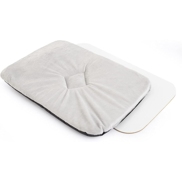 Сумка-переноска для собак та котів | Шкіряна сумка-переноска з гумкою та карабіном | до 15 кг | Шкіра | Розмір L | Сірий колір (42 x 29 x 33 см)