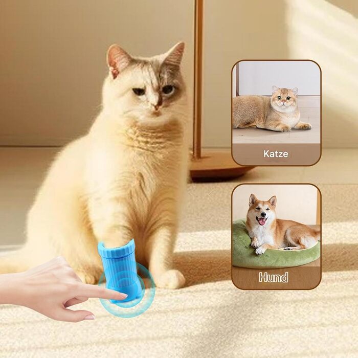 Автоматична мийка лап для собак, автоматичний очисник лап | USB-зарядна портативна мийка лап для собак та котів, інструмент Buddy Muddy, зелений (блакитний)