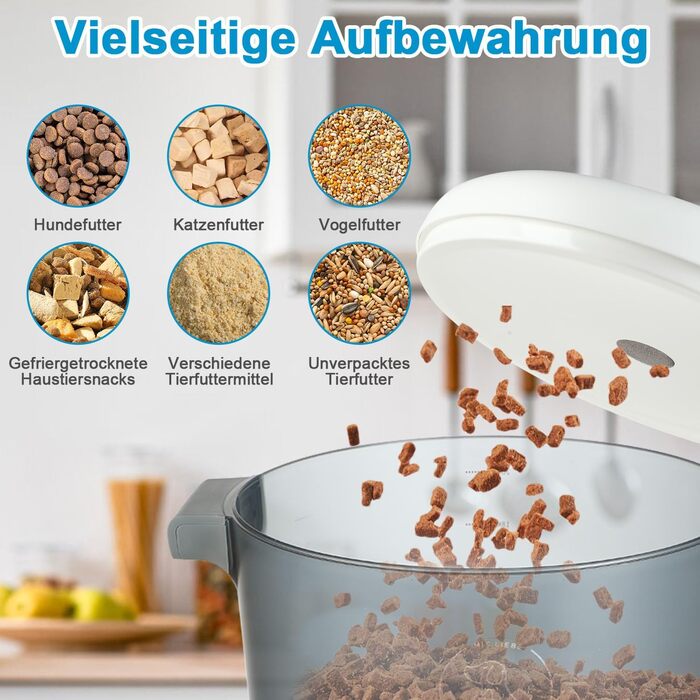 Контейнер для корму EFIL Vakuum - вакуумний контейнер для кормів для собак, котів та птахів, BPA-free, 24L