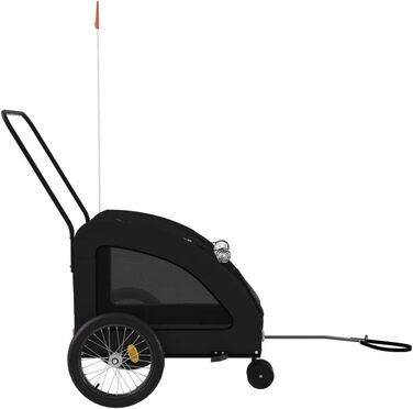 Фasба: Причіп для собак та інших домашніх тварин на велосипед, чорний, 137 x 68 x 72 см