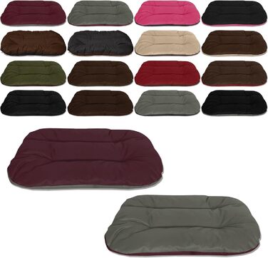 Льожа для собак BedDog® REX 2в1, велика, Бордо-сіра, овально-кругла, 80x60x11 см, для дому та вулиці