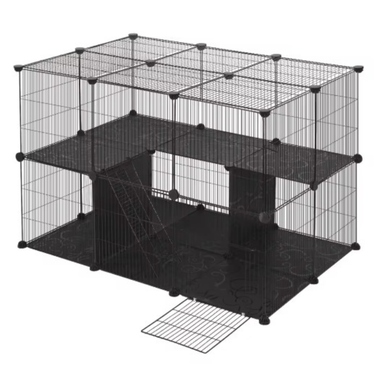 Клітка для хом'яків та морських свинок Cudo (70x70x105 см), чорна — Z-PEF0020blk