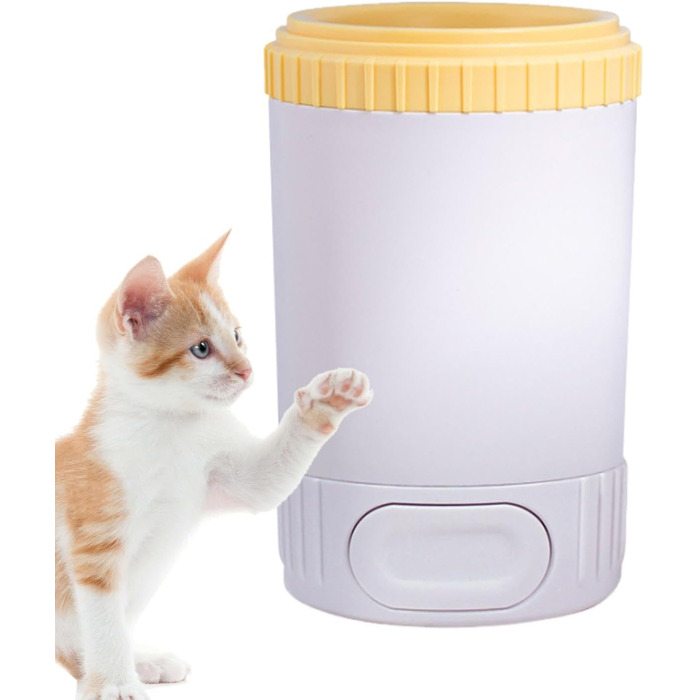 Автоматичний мийник лап для собак, мийка для лап домашніх тварин, щітка для чищення лап, підходить для всіх порід, жовтий