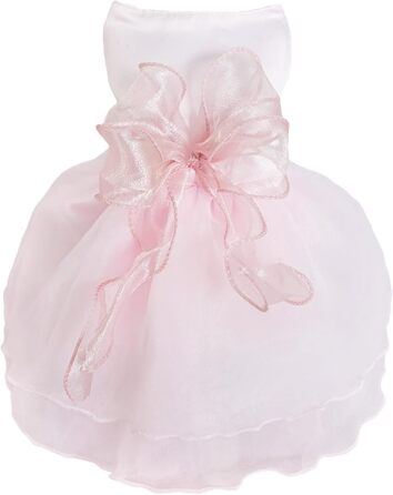 Сукня для собак на весілля: розкішний собачий балетний костюм принцеси, літня сукня для цуценят, сукня для собак на весілля з бантиком, для маленьких дівчаток (XS, Рожевий)