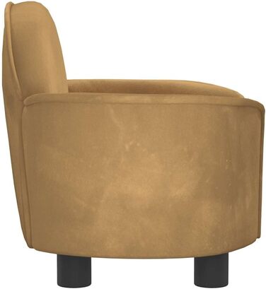 Ляжка для собак, м'яка, з подушкою, для маленьких собак та котів, велюр, коричнева