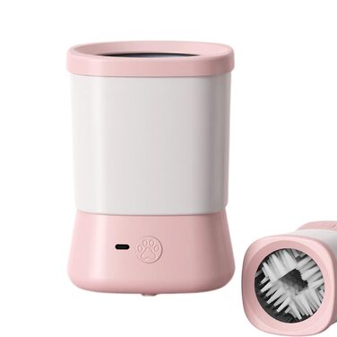 Автоматичний мийник лап для собак, рожевий. Без розбризкування, 2 швидкості, для дому, подорожей, відпочинку на природі