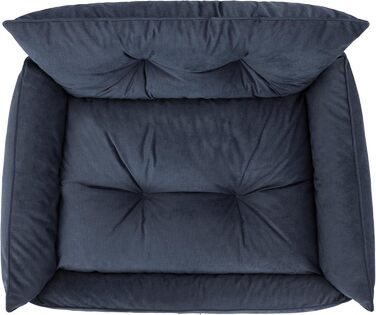 Ліжко для собак Joker Gesteppt, велике (106x80 см), Navyblau Fancy, для собак середніх та великих порід