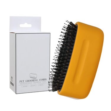 Щітка для котів від випадання шерсті: догляд за довгошерстих кошенят та собак. Ідеально для дому, прогулянок та купання. Білий (жовтий)