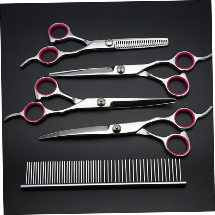 Набір професійних ножиць для грумінгу тварин Angoily: ножиці для собак та котів, ножиці для стрижки, ножиці для догляду за шерстю, гребінець