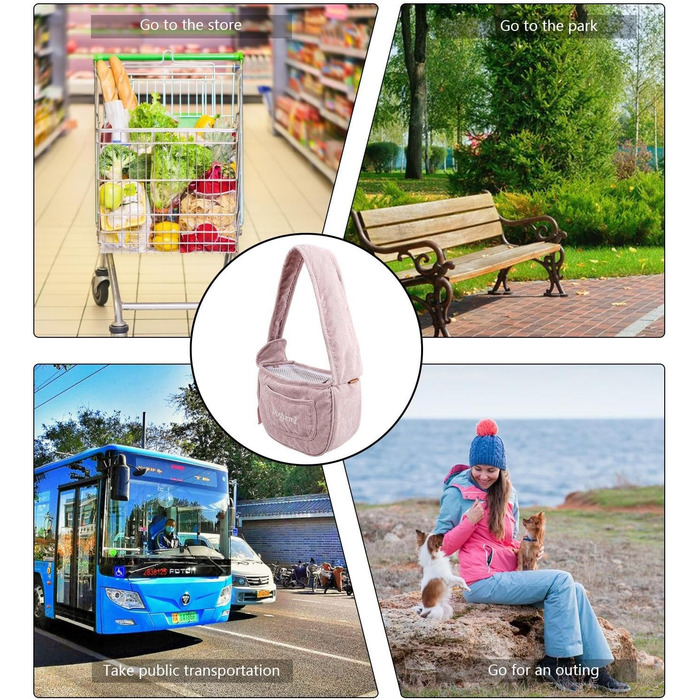 Транспортна сумка для тварин: переноска для собак, котів, цуценят (Рожева)