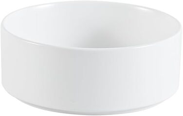 Керамічна миска для собак - неслизька, для маленьких та середніх собак, для води та корму. Керамічна миска для котів. Біла, 15 см, 720 мл