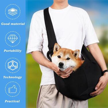 Сумка-переноска для собак та котів до 15 кг, з регульованим плечовим ременем, для прогулянок та активностей