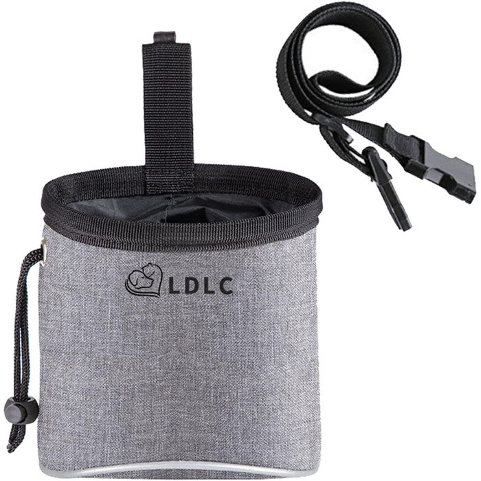 Сумка для ласощів Nuoshen для собак та цуценят, сірого кольору. Ідеальна для тренувань, прогулянок та подорожей.