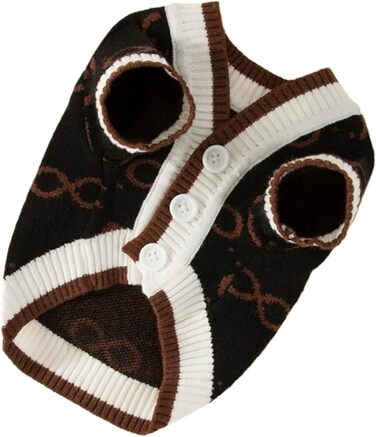 Тепла в'язана кофта для собак, зима, чорний колір, розмір XS