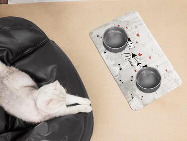 Підкладка гумова Emmevi для миски, антиковзаюча, 30x46 см, для собак та котів