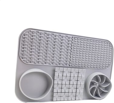 Килимок для собак - лижучий килимок, килимок для собак, килимок для цуценят, килимок для годування собак з силікону, миска для собак з кормом Gray