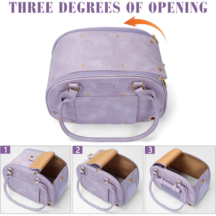 Трансформер для котів та маленьких собак PetsHome, переноска для тварин, водонепроникна, преміум-нейлон, фіолетовий (38x20x25 см)