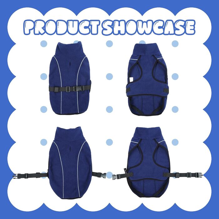 Тепла зимова куртка для собак Dacke Hundemante, XS, темно-синій: надійна захист та видимість