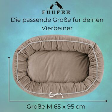 Ортопедичне ліжко для собак середніх порід 95x65 см, бежеве