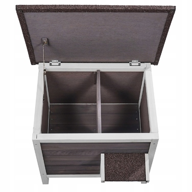 Дерев'яний будинок для кота VEVOR (61x50,8x53,5 см) — вулична будка для котів